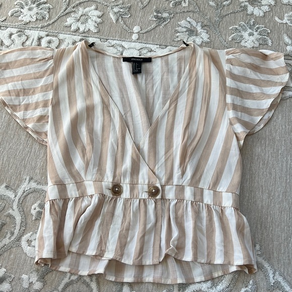 Forever 21 Stripped Blouse - Picture 1 of 4